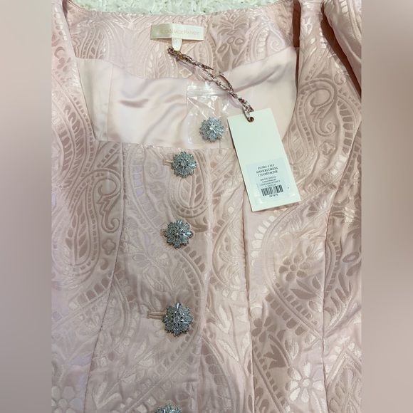 NWT $695 LoveShackFancy Haveri Pink Long Sleeve Mini Dress Coat Jacket - Picture 11 of 15